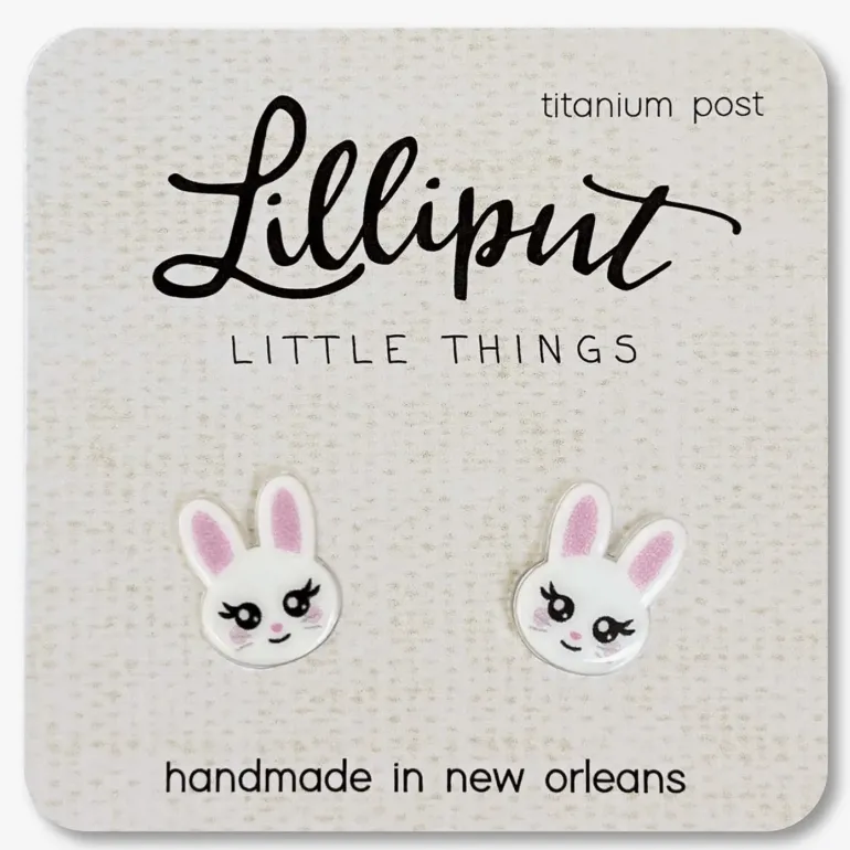 Lilliput Little Things White Bunny Earrings