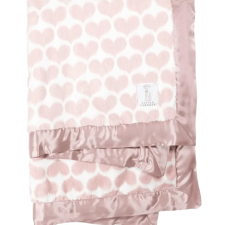 Little Giraffe Luxe Heart Army Blanket