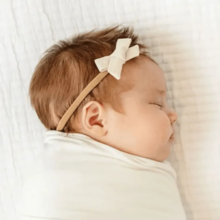 Lou Lou & Company Linen Bow Headband- Small Bow