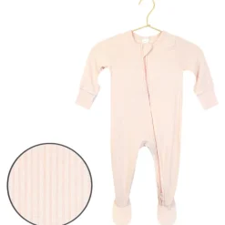 Lou Lou & Company Zippered Footie- Rosie Ribbed