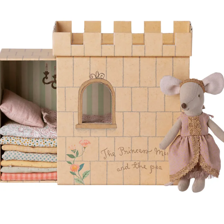 Maileg Princess And The Pea Big Sister Mouse- Pink Dress