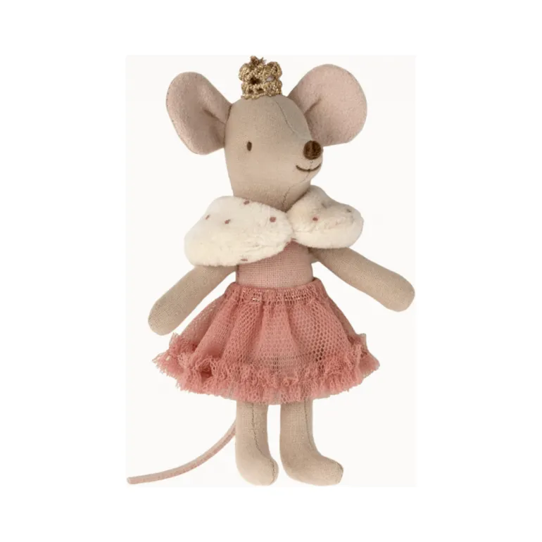 Maileg Princess Mouse, Little Sister in Matchbox- Pink