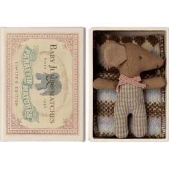 Maileg Sleepy Wakey Baby Mouse In Matchbox 2024- Rose