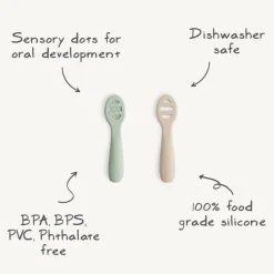 Mushie First Feeding Baby Spoons 2-Pack