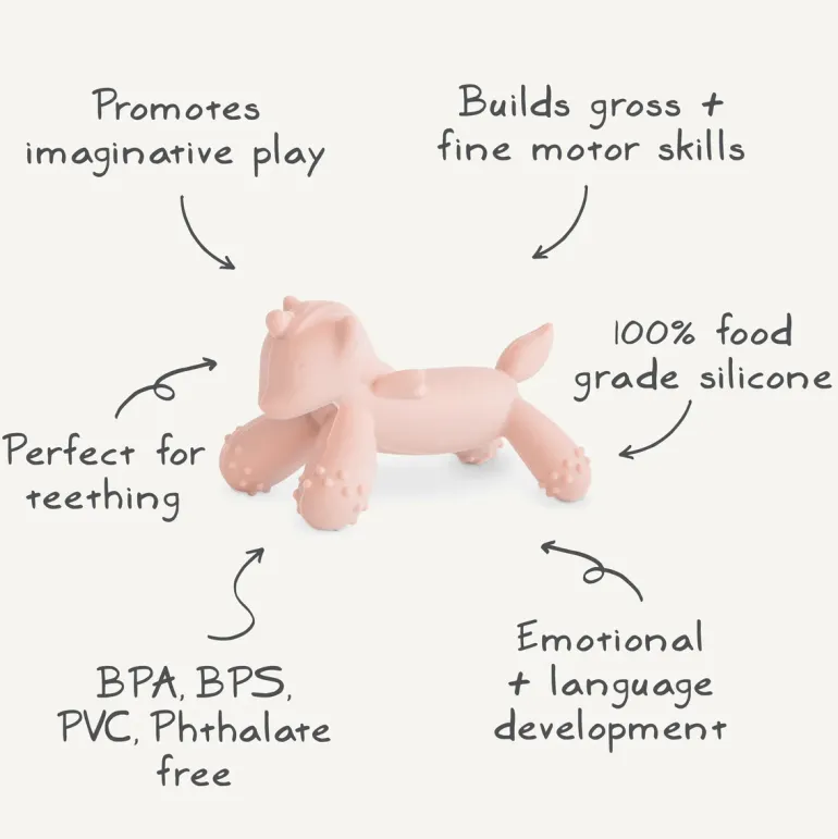 Mushie Unicorn Figurine Teether