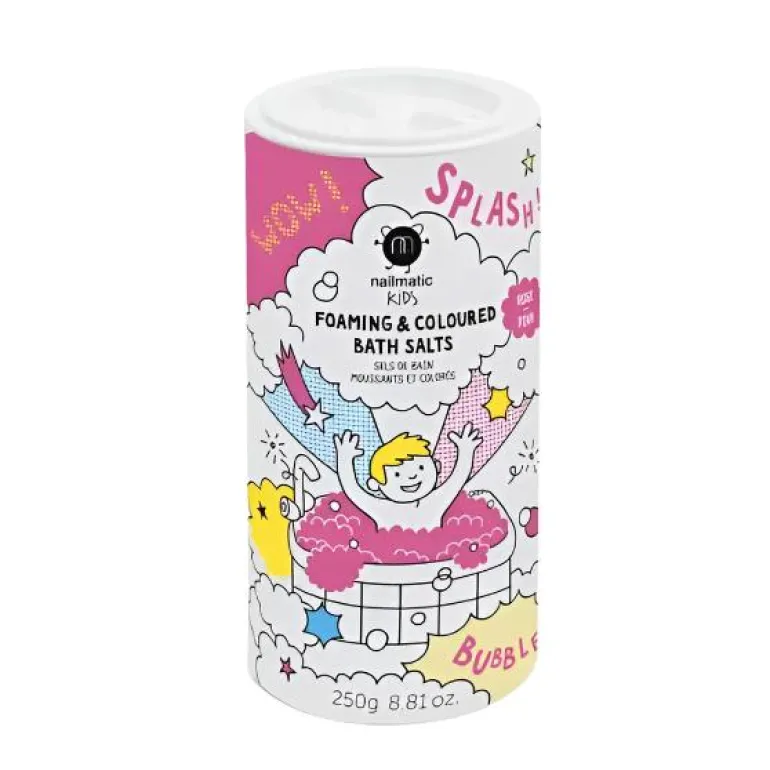 Nailmatic Kids Foaming & Colored Bath Salts - Pink-