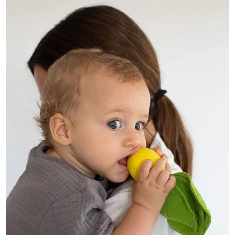 Oli & Carol Lemon Mini Doudou Teether