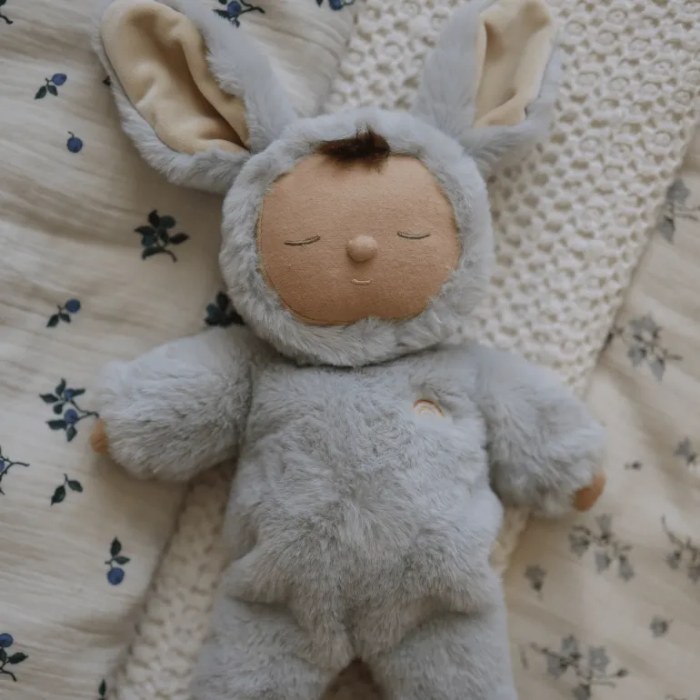 Olli Ella Lullaby Cozy Dinkum Bunny Pip - Smoke