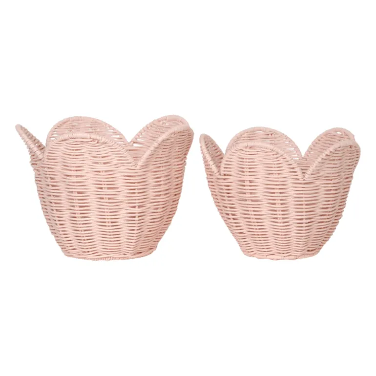 Olli Ella Rattan Lily Basket Set- Blush
