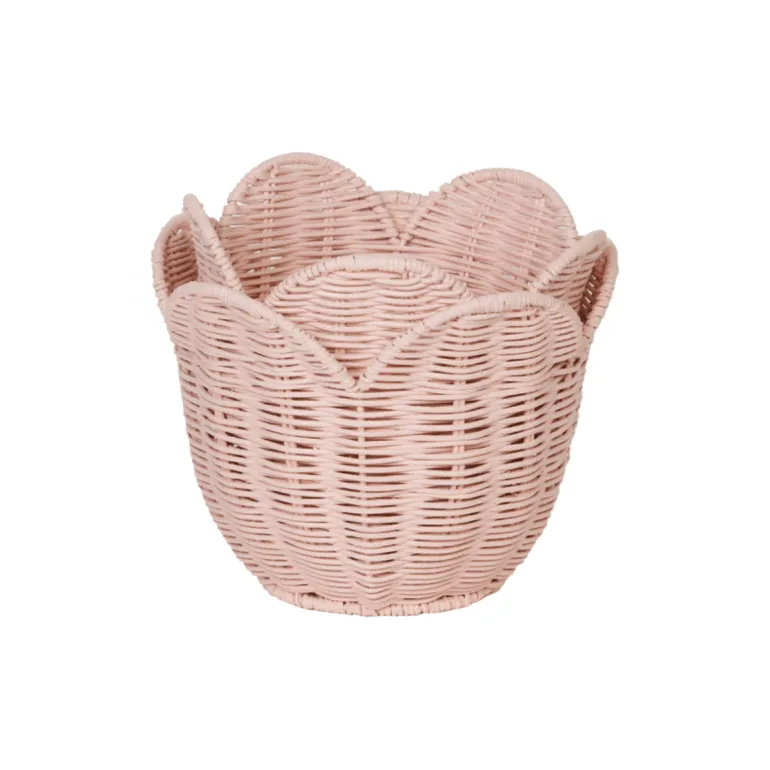 Olli Ella Rattan Lily Basket Set- Blush