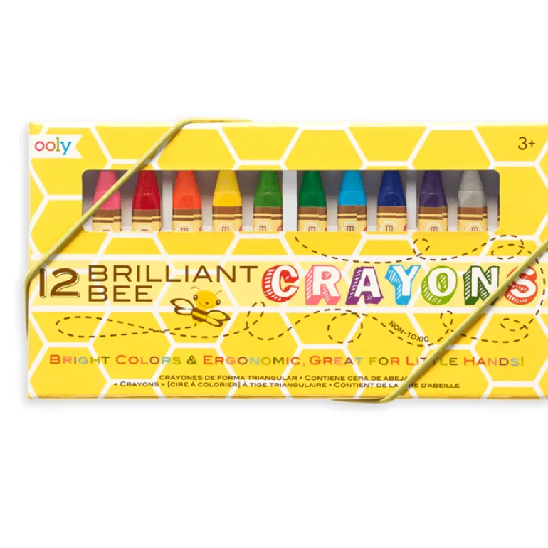 Ooly Brilliant Bee Crayons: Set of 12