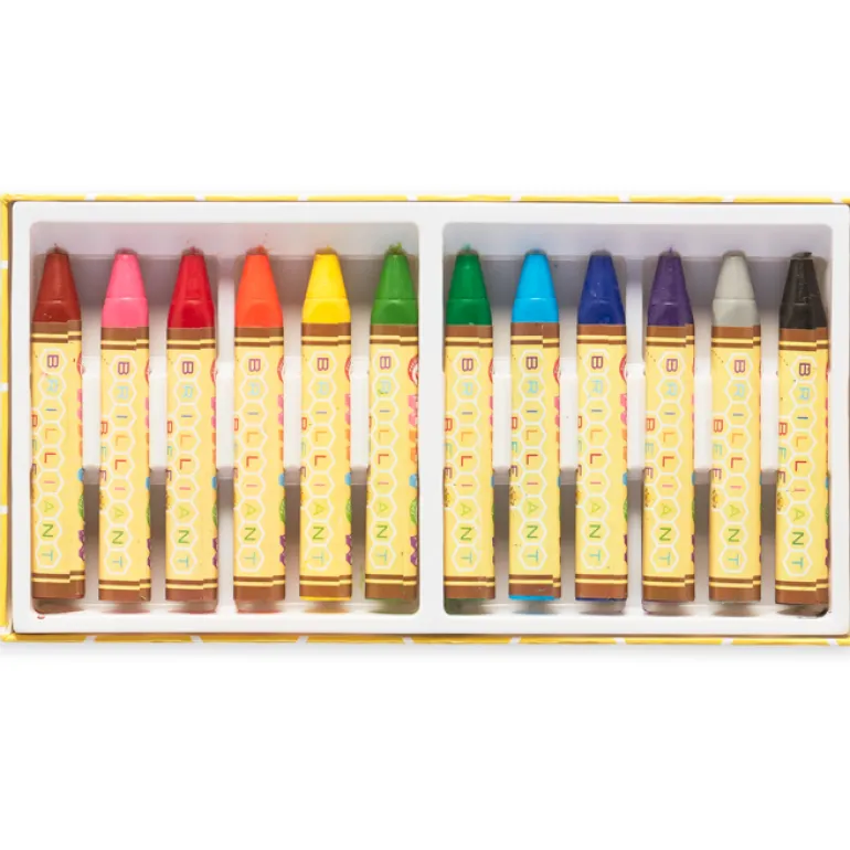 Ooly Brilliant Bee Crayons: Set of 12