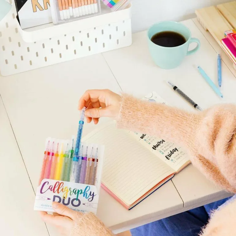 Ooly Calligraphy Duo Chisel & Brush Tip Markers: Set of 12