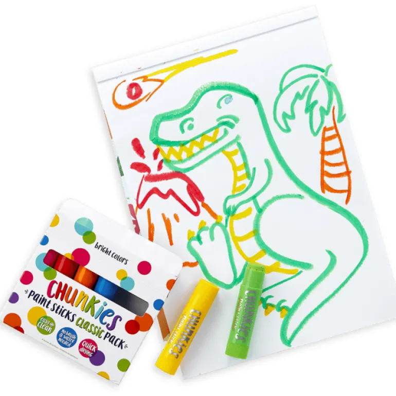 Ooly Chunkies Paint Sticks- Classic Pack: Set of 6