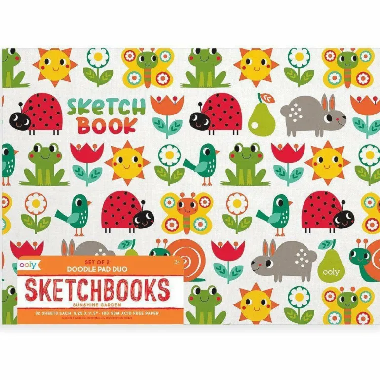 Ooly Doodle Pad Duo Sketchbooks: Sunshine Garden