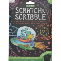 Ooly Mini Scratch & Scribble Art Kit- Wacky Universe