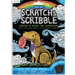 Ooly Mini Scratch & Scribble Art Kit- Playful Pups