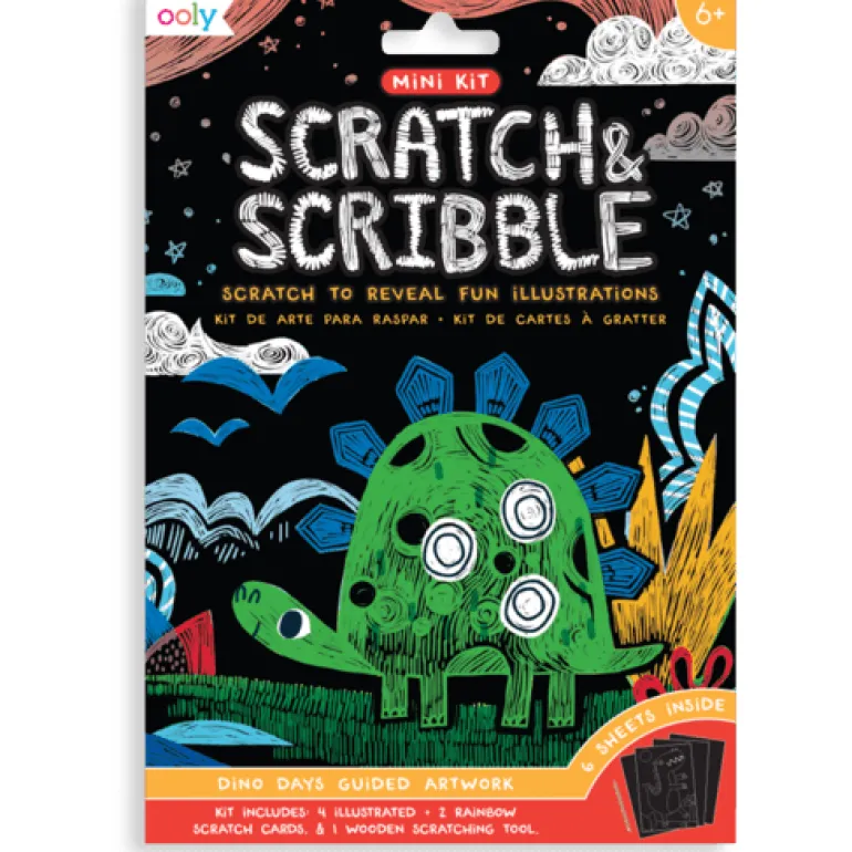 Ooly Mini Scratch & Scribble Art Kit- Dino Days