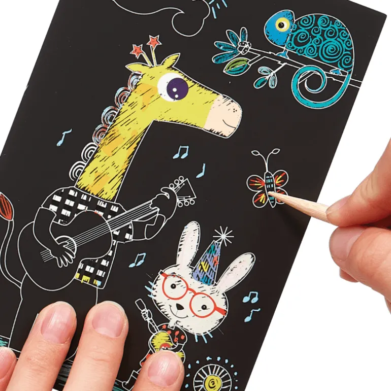 Ooly Mini Scratch & Scribble Art Kit- Safari Party