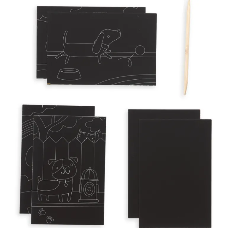 Ooly Mini Scratch & Scribble Art Kit- Playful Pups