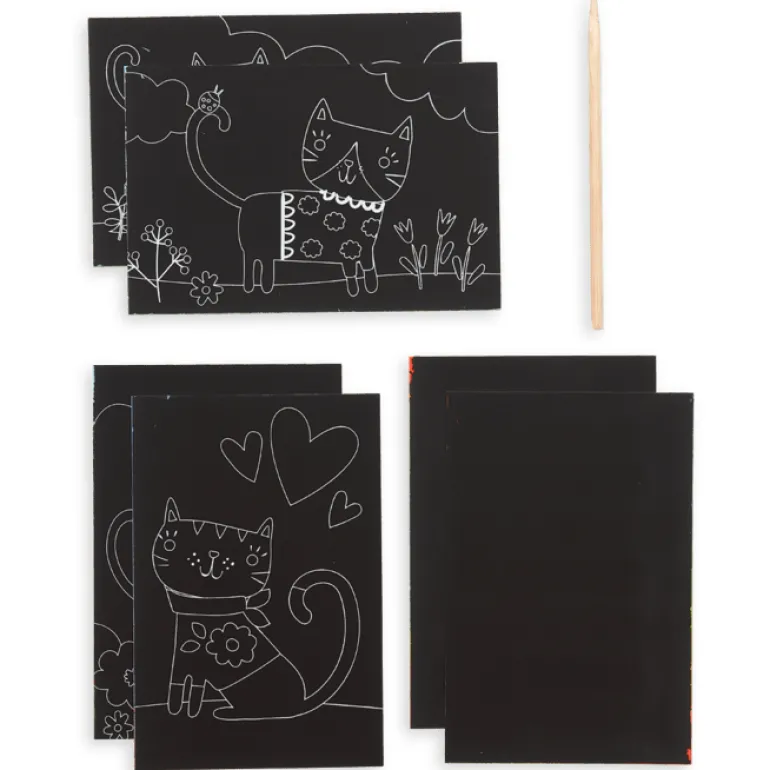 Ooly Mini Scratch & Scribble Art Kit- Cutie Cats