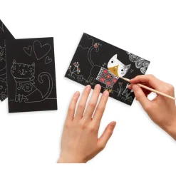 Ooly Mini Scratch & Scribble Art Kit- Cutie Cats