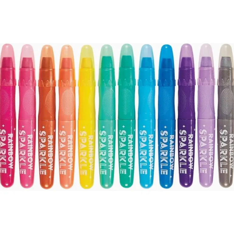 Ooly Rainbow Sparkle Metallic Watercolor Gel Crayons - Set of 12 - NEW