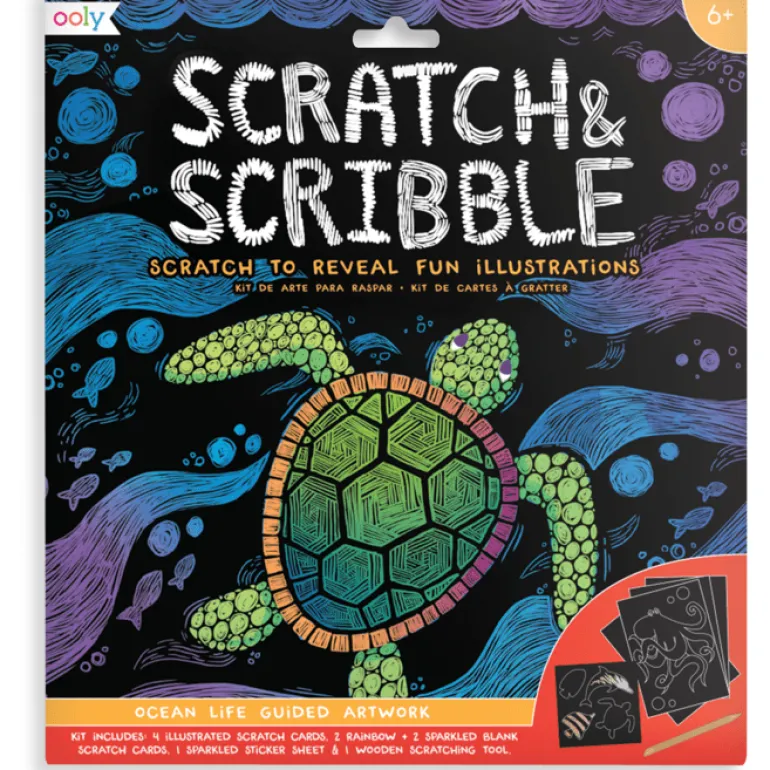 Ooly Scratch & Scribble Art Kit- Ocean Life