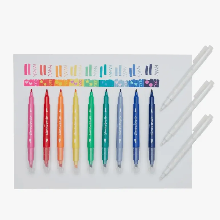 Ooly Stamp-A-Doodle Double Ended Markers- Set of 12