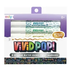 Ooly Vivid Pop! Water-Based Paint Markers: Metallic