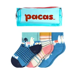 Pacas Toddler Gripper Socks 3 Pack- Alpaca/Stripe