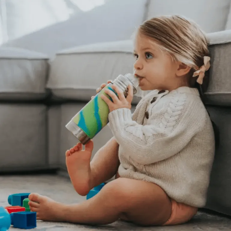 Pura Insulated Sippy Cup w/ Sleeve - Moss