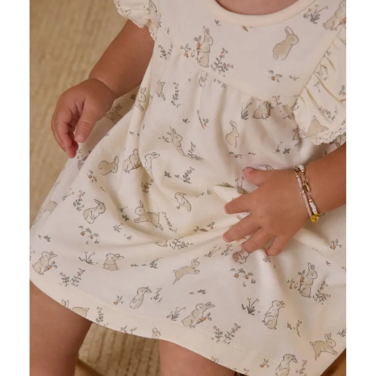 Quincy Mae Flutter Dress - Bunnies