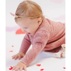 Quincy Mae Knit Cardigan - Lipstick