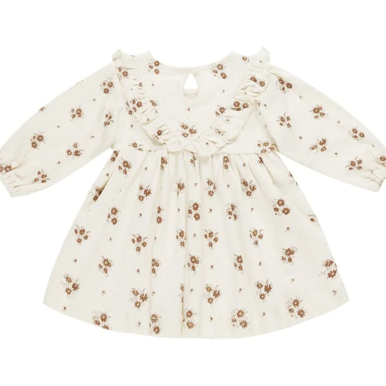 Quincy Mae Long Sleeve Ruffle V Dress - Autumn Flora
