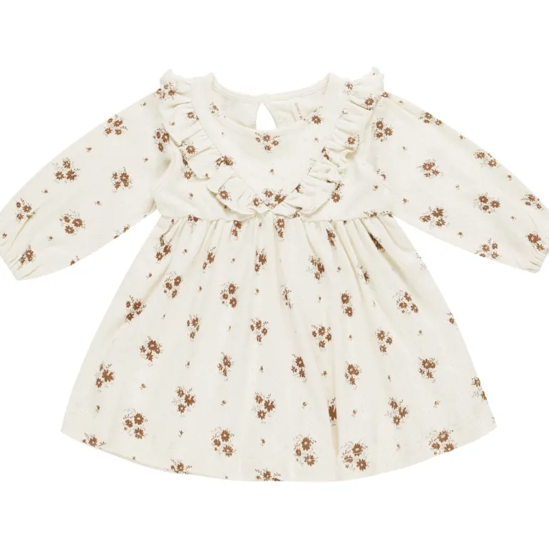 Quincy Mae Long Sleeve Ruffle V Dress - Autumn Flora