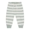 Quincy Mae Relaxed Sweatpant - Sage Stripe