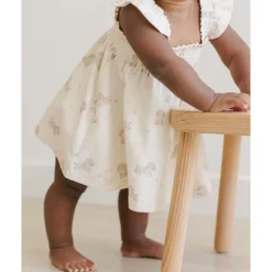 Quincy Mae Smocked Jersey Dress - Puppies