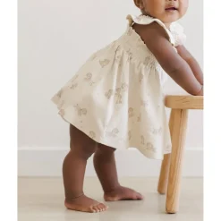 Quincy Mae Smocked Jersey Dress - Puppies
