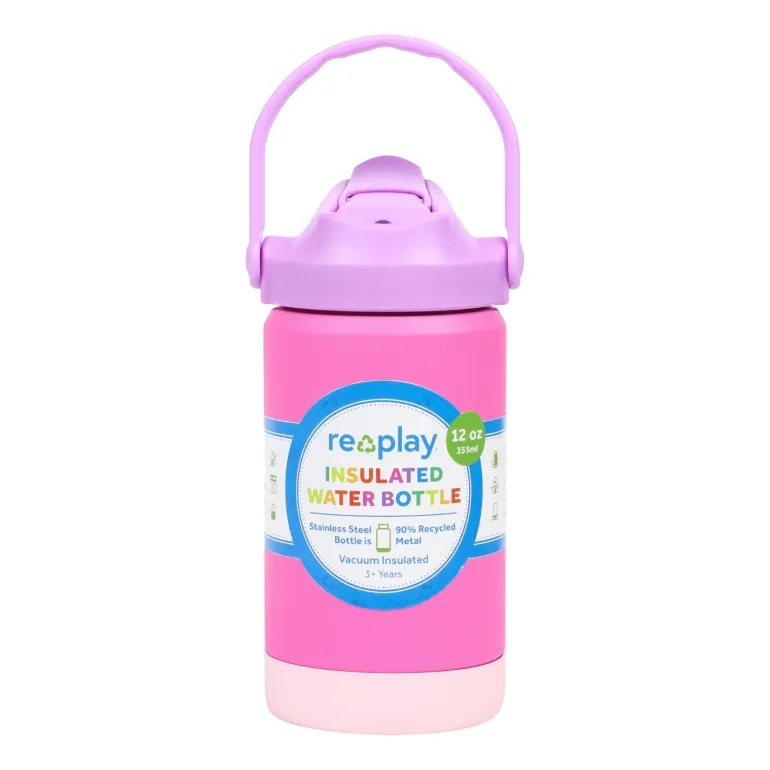 Re-Play 12 oz Insulated Recycled Stainless Steel Water Bottle