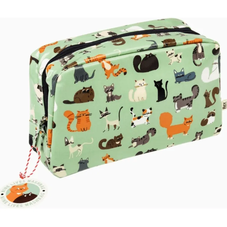 Rex London -Wash Bag - Nine Lives
