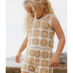 Rylee + Cru Crochet Tank Set - Marigold Daisy