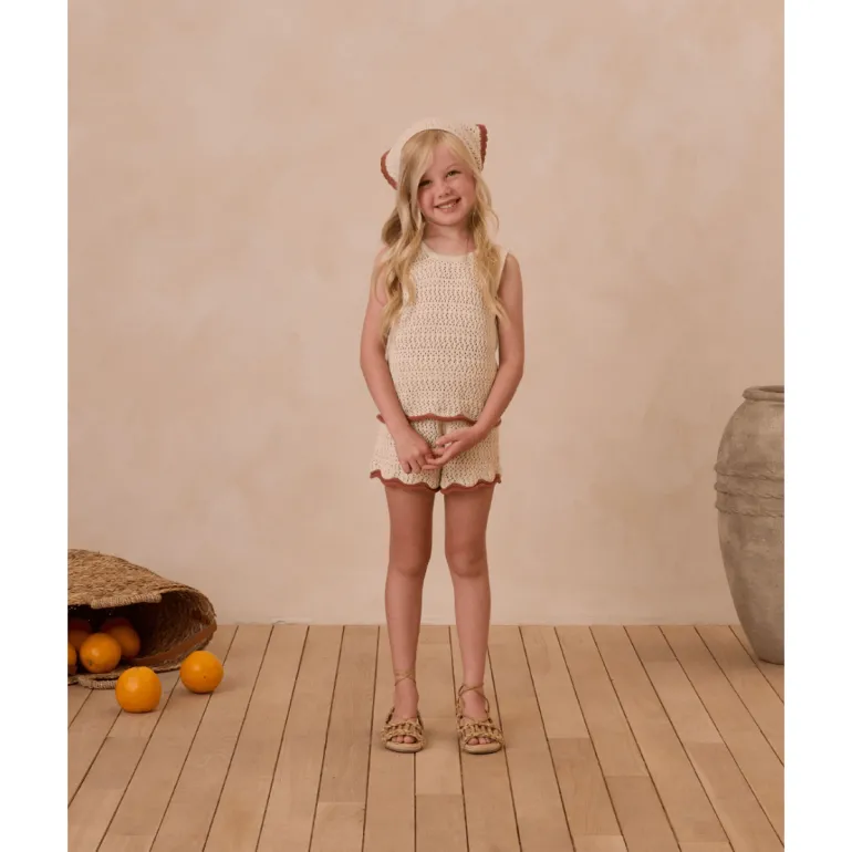 Rylee + Cru Crochet Tank Set- Natural