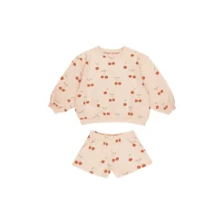 Rylee + Cru Summer Terry Set- Cherries