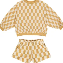 Rylee + Cru Summer Terry Set - Marigold Check