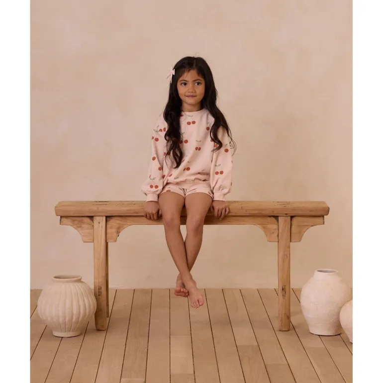 Rylee + Cru Summer Terry Set- Cherries