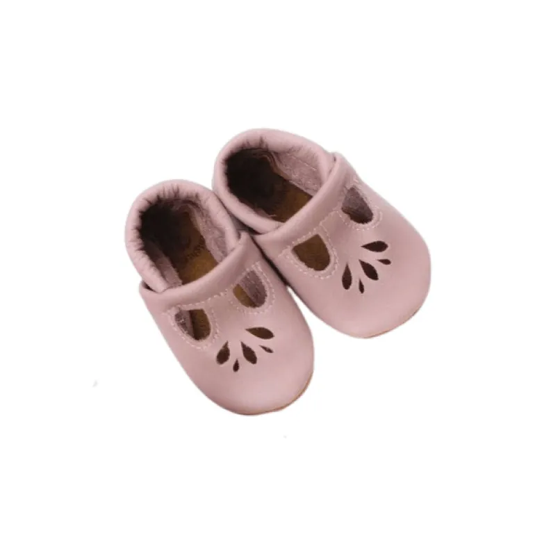 Starry Knight Lotus T-Strap Shoe- Dusty Rose