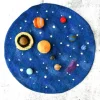 Tara Treasures Solar System Outer Space Plat Mat With Felt Planets
