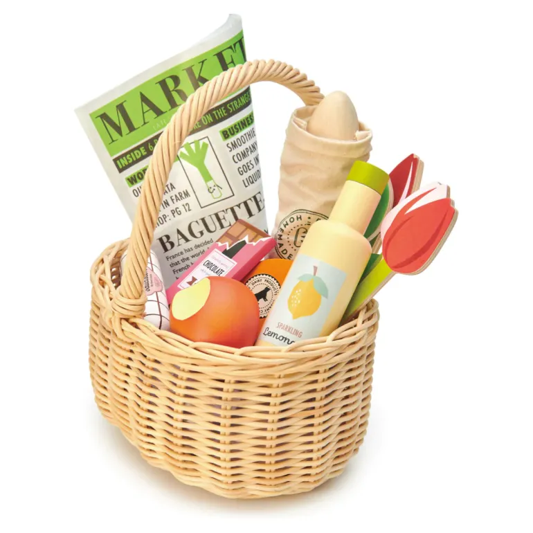 Tender Leaf Wicker Shopping Basket