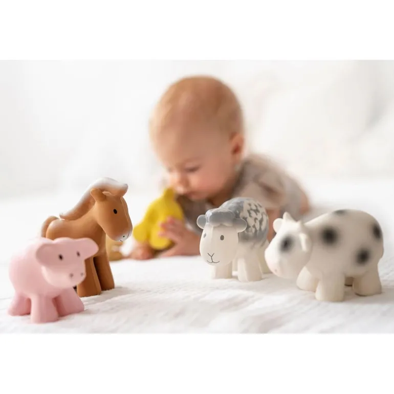 Tikiri Pig Teether, Rattle & Bath Toy
